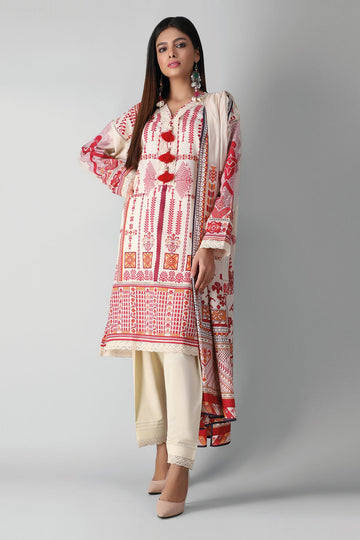 A21343 White Khaadi Autumn Collection 2021